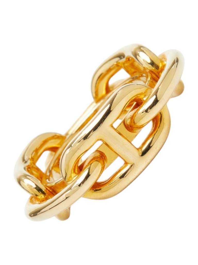 Hermes Legato Chaine D'ancre Scarf Ring Gold Plated